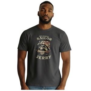 Vintage Rare The Original Sailor Jerry  Pirate Dark Grey T-Shirt XL